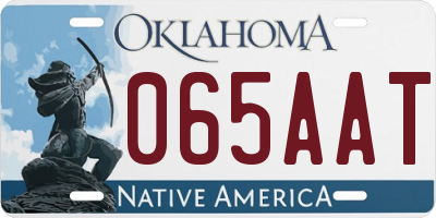 OK license plate 065AAT