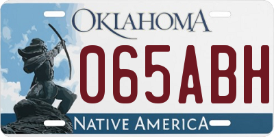 OK license plate 065ABH