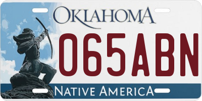 OK license plate 065ABN