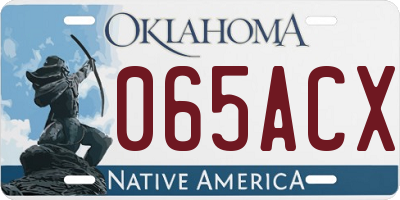 OK license plate 065ACX