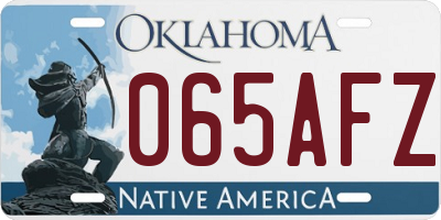 OK license plate 065AFZ