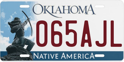OK license plate 065AJL