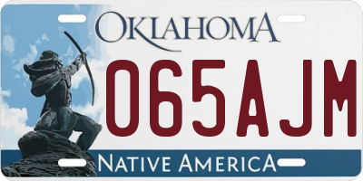 OK license plate 065AJM