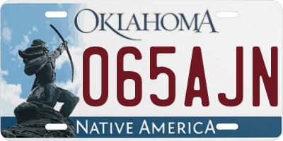 OK license plate 065AJN