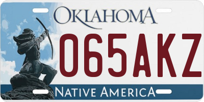 OK license plate 065AKZ