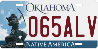 OK license plate 065ALV