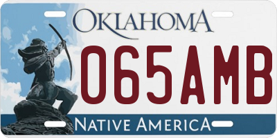 OK license plate 065AMB