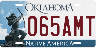 OK license plate 065AMT