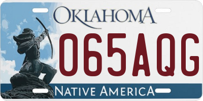 OK license plate 065AQG