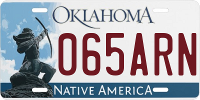 OK license plate 065ARN