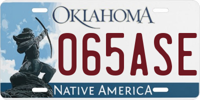 OK license plate 065ASE