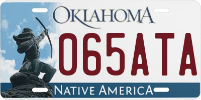 OK license plate 065ATA