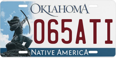 OK license plate 065ATI