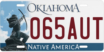 OK license plate 065AUT