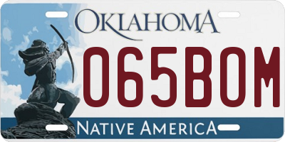 OK license plate 065BOM