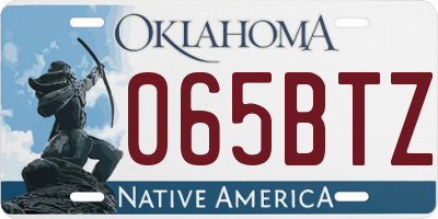 OK license plate 065BTZ