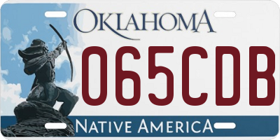 OK license plate 065CDB