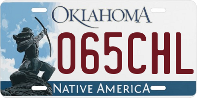 OK license plate 065CHL