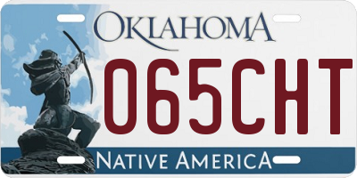 OK license plate 065CHT