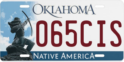 OK license plate 065CIS