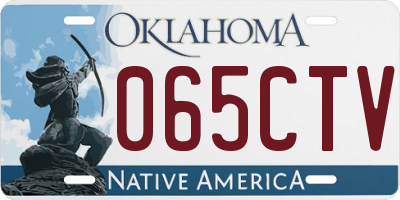 OK license plate 065CTV