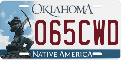 OK license plate 065CWD