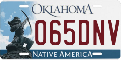 OK license plate 065DNV