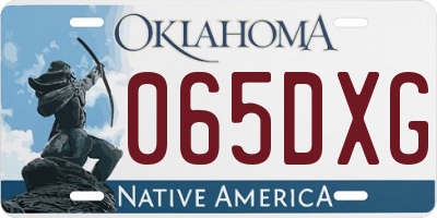OK license plate 065DXG