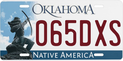 OK license plate 065DXS