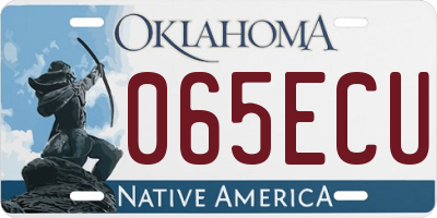 OK license plate 065ECU