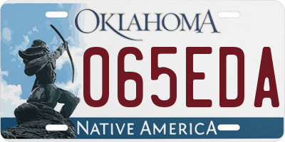OK license plate 065EDA
