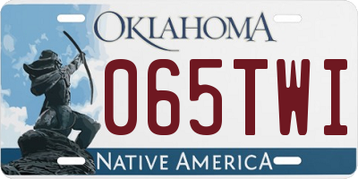 OK license plate 065TWI