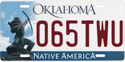 OK license plate 065TWU