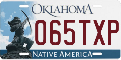 OK license plate 065TXP