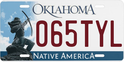 OK license plate 065TYL