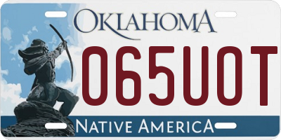 OK license plate 065UOT