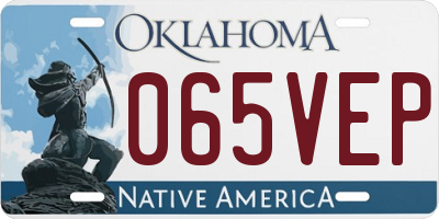 OK license plate 065VEP