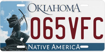 OK license plate 065VFC