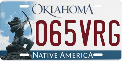 OK license plate 065VRG