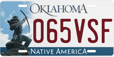 OK license plate 065VSF