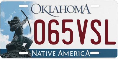 OK license plate 065VSL