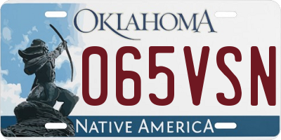 OK license plate 065VSN