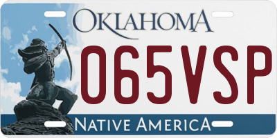 OK license plate 065VSP