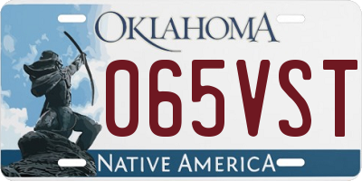 OK license plate 065VST