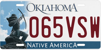 OK license plate 065VSW