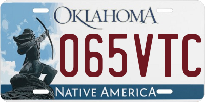 OK license plate 065VTC