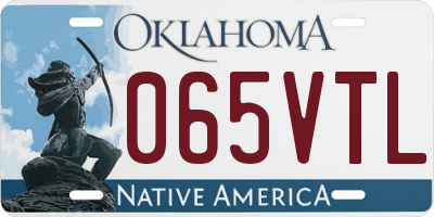OK license plate 065VTL