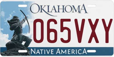OK license plate 065VXY