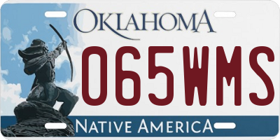 OK license plate 065WMS