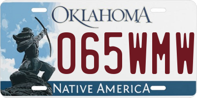 OK license plate 065WMW